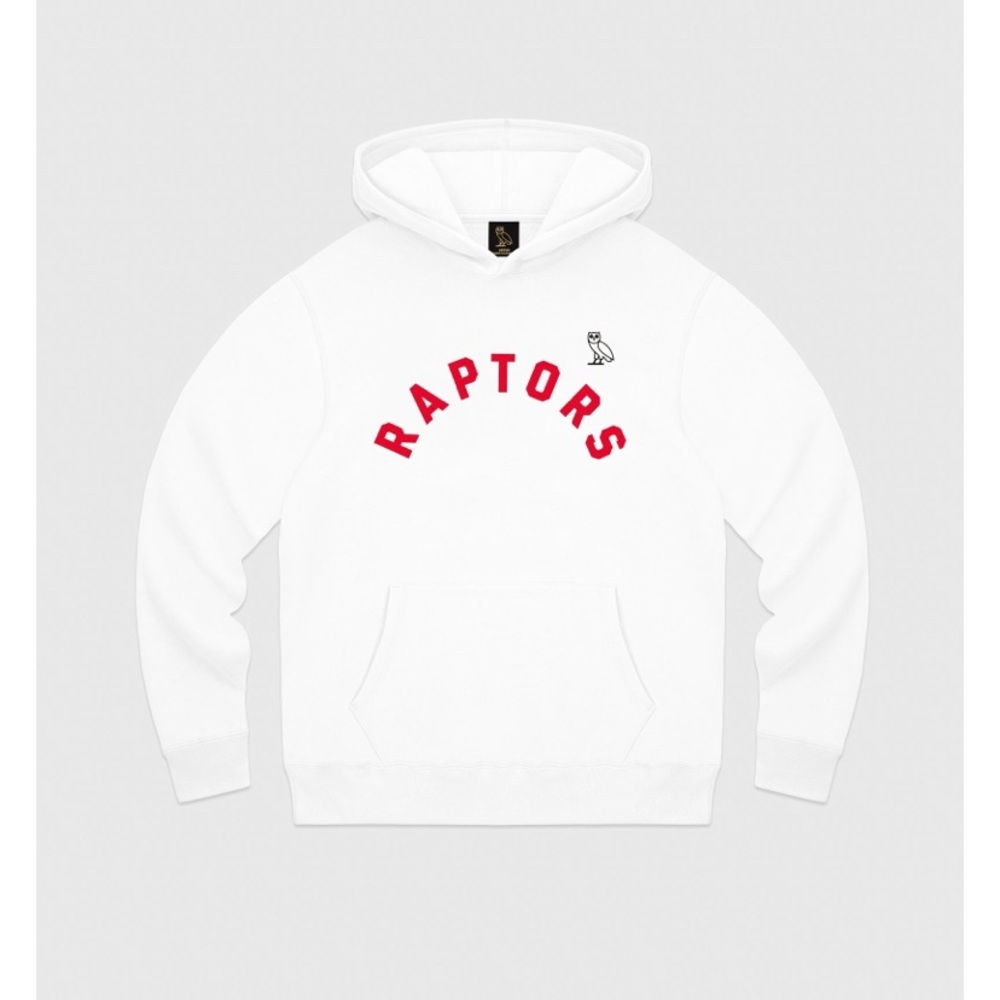 OVO x RAPTORS WHITR HOODIE IN MEDIUM